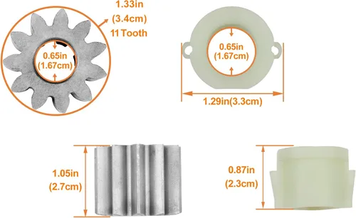 Vista 6 de Kit de Eslabón de Arrastre del Sector de Dirección Misakomo, Kit de Barra de Dirección de 19 Dientes Compatible con Cortacésped John Deere D110 D120