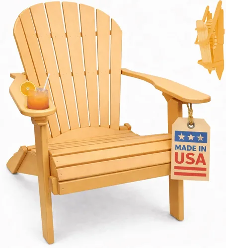 Vista 8 de POLY LUMBER – Silla plegable Adirondack con asiento enrollado Heavy Duty EVERLASTING Lifetime PolyTuf HDPE - HECHO EN EE. UU. - AMISH CRAFTED., Azul