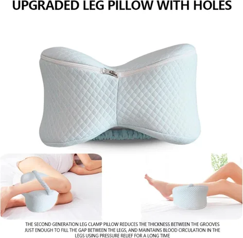 Vista 2 de Almohadas ortopédicas para piernas para dormir de lado, aliviar las rodillas, ciática, pierna, embarazo, contorno de dolor, almohada de apoyo