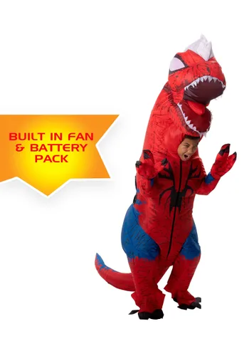 Vista 2 de Disfraz Inflable de Spider-Rex para Niños Multicolor