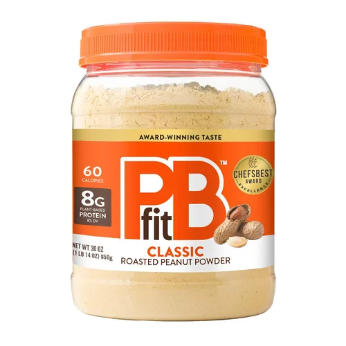 Vista 13 de PBfit Mantequilla de maní clásica en polvo de 15 onzas, mantequilla de maní en polvo para untar de cacahuetes tostados reales, 8g de proteína 8% DV