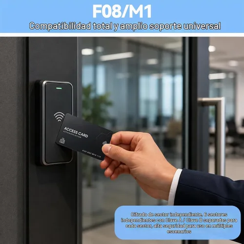 Vista 4 de 80 tarjetas inteligentes RFID, 13.56 MHz ISO14443A Mifare Classic 1K tarjetas sin contacto imprimibles en blanco, compatibles con lector RFID