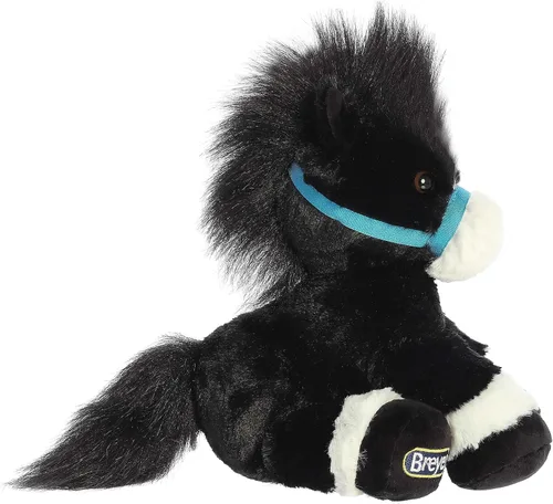 Vista 3 de Aurora® Exquisito Breyer® Bridle Buddies - Peluche de caballo - Detalles realistas - Juego imaginativo - Negro 11 pulgadas