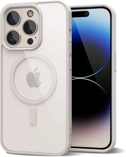 Vista 26 de oakxco Funda magnética transparente compatible con Magsafe, bonita funda delgada y transparente de poliuretano termoplástico no amarillenta, carcasa