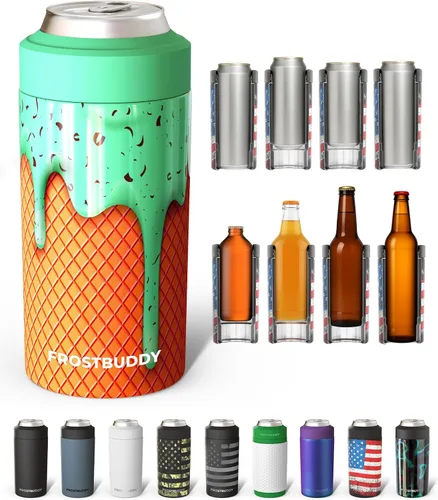 Vista 51 de Frost Buddy - Enfriador universal de latas, aislante de latas de acero Se adapta a latas delgadas de 12 onzas, 16 onzas, niños altos