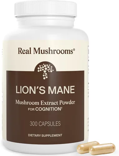 Vista 11 de Lions Mane Mushroom Cognition (120 cápsulas) Cápsulas de extracto de hongo de melena de león Suplemento para el cerebro, vitaminas cerebrales