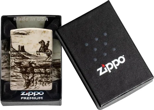 Vista 6 de Encendedores Zippo Western Diseño de escena del salvaje oeste 540