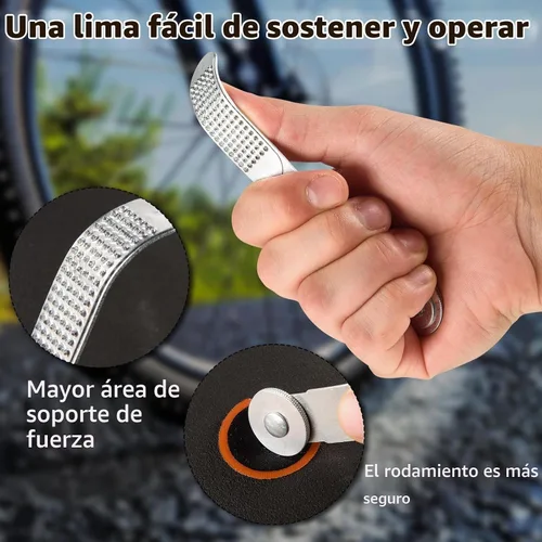 Vista 8 de Kit completo de reparación de bicicleta con bolsa impermeable y bomba de neumáticos estable Herramienta esencial para bicicleta, kit de parches