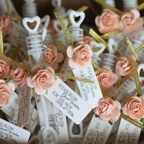 Vista 7 de Paquete de 56 varitas de burbujas blancas para boda, mini varitas
