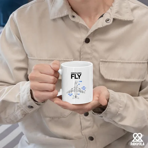 Vista 6 de Panvola How Planes Fly Pilot Taza Aviation Aerospace Engineer Taza 11oz
