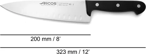 Vista 4 de ARCOS Juego de cuchillos de 3 piezas en acero inoxidable. 2 cuchillos de chef y 1 cuchillo de pelar. Cuchillos de cocina profesionales con mango