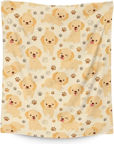 Vista 8 de Golden Retriever - Manta de regalo – 30 x 40 pulgadas, bonita manta de perro para amantes de los perros, niños, niños y niñas, mantas suaves