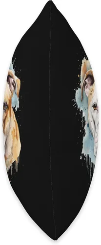 Vista 2 de American Bully watercolor gift for dog women Colorido American Bulldog - Cojín de acuarela de 16 x 16 pulgadas, multicolor