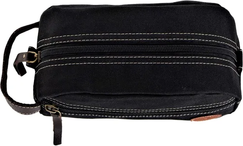 Vista 5 de Timberland Men's Toiletry Bag Canvas Travel Kit Organizer Negro