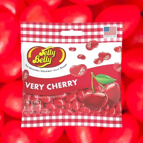Vista 7 de Needzo Red Jelly Beans - Caramelos masticables con sabor a cereza, dulces compartibles con sabor a fruta jugosa, aperitivo para llevar, paquete de 3