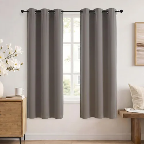 Vista 38 de Simplebrand Cortinas blancas puras de 96 pulgadas de largo para oscurecer la habitación, juego de 2 paneles para dormitorio/sala de estar, bloqueo
