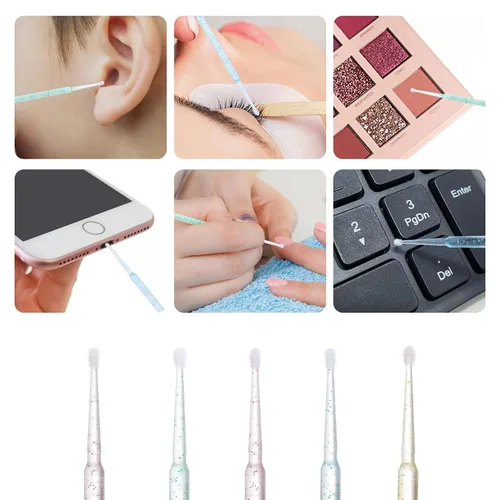 Vista 6 de Tbestmax 1000 piezas de microcepillos de cristal aplicadores desechables microwabs para extensiones de pestañas micro varitas Spoolie 5