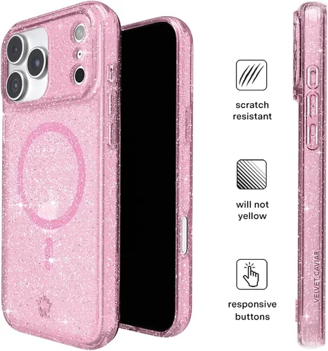 Vista 1238 de VELVET CAVIAR Funda para iPhone 15, compatible con MagSafe, probada contra caídas de 10 pies, fundas protectoras de diseño, leopardo color rosa