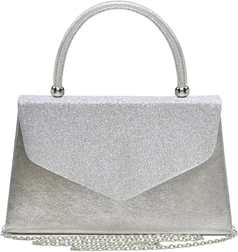 Vista 6 de Dasein Bolso de Noche para Mujer, Bolsos de Embrague para Fiesta, Bolsos de Boda, Bolsos de Cóctel y Baile con Brillo Esmerilado Champán
