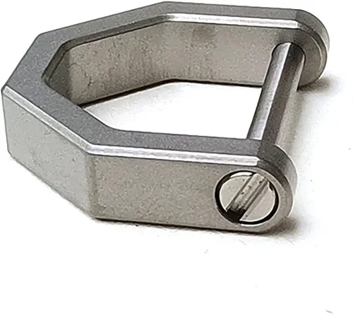 Vista 2 de Llavero de titanio en forma de D, llavero con grillete de tornillo, herramienta para llave de coche, hebilla D para llavero