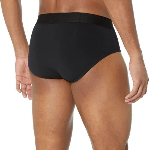Vista 3 de Amazon Essentials Men's Breathable Cotton Jersey Briefs, Pack of 7 Negro