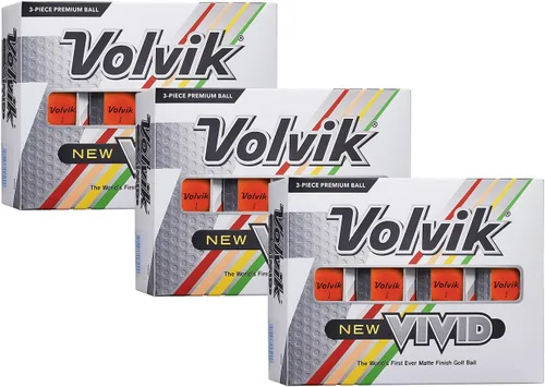 Vista 7 de Volvik Juego de 3 pelotas de golf de color mate de alta visibilidad, 3 docenas (36 bolas)