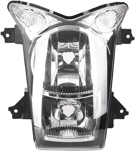 Vista 3 de Conjunto de faros delanteros de motocicleta compatible con Kawasaki ER-6N 2009 2010 lente transparente