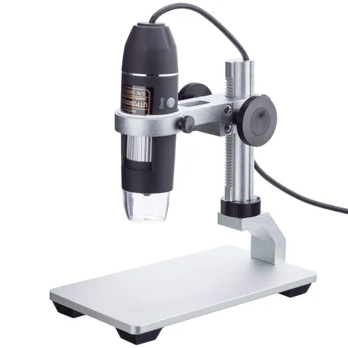 Vista 8 de AmScope UTP200X003MP Microscopio digital USB de 2 MP, aumento de 200X 10X-200X Rango de Aumento 003MP Sensor CMOS USB 2.0 Conectividad LED Anillo