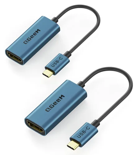 Vista 12 de QGeeM - Adaptador USB C a HDMI, cable adaptador 4K USB tipo C a HDMI [compatible con Thunderbolt 3/4], adaptador HDMI para portátil MacBook Pro/Air