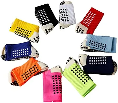 Vista 2 de Calcetines deportivos antideslizantes con agarre de goma antideslizante para fútbol, rugby, baloncesto, correr, senderismo, yoga y pilates