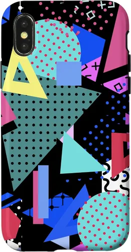 Vista 5 de 80s Geometric Memphis Pattern Vintage 1980s 90s Phone Cover Case for iPhone 17