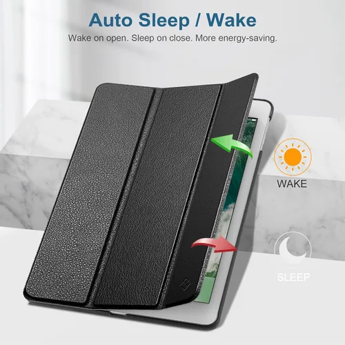 Vista 4 de Fintie Funda Smarshell delgada para iPad Air 2., Negro