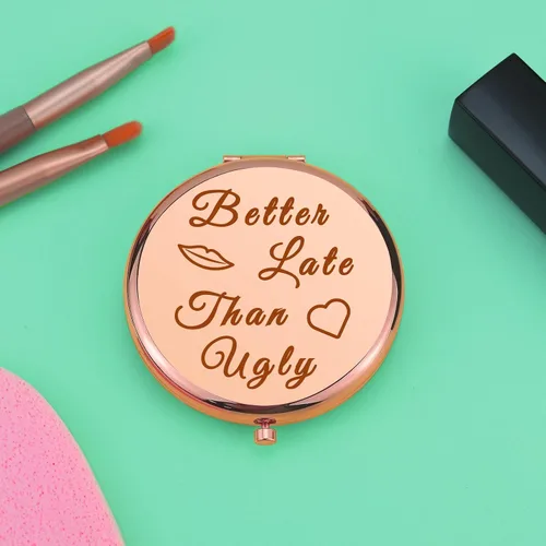 Vista 5 de Regalo divertido para mujeres, divertidos regalos de cumpleaños para mujeres, espejo compacto para amigos, compañeros de trabajo, jefe, regalos