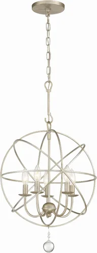 Vista 8 de Crystorama Solaris - Mini lámpara de araña de bronce inglés de 5 luces Bronce (English Bronze)