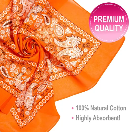 Vista 3 de BASICO 6Pack Bandanas for Men and Women I Bandana Headbands Handkerchiefs