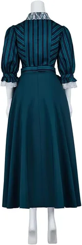Vista 4 de MelangCos Haunted Mansion - Disfraz de cosplay para miembro del elenco con delantal, disfraz de Halloween
