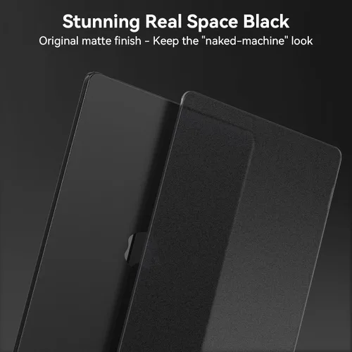 Vista 2 de EooCoo Funda mate para MacBook Pro de 14 pulgadas M5-M1 2026-2021 Espacio Negro Claro