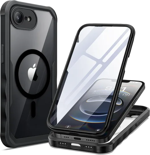 Vista 15 de seacosmo Funda para iPhone Air, Parachoques de Cuerpo Completo con Pantalla de Vidrio Templado 9H Integrada y Protector de Lente de Cámara