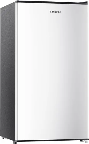 Vista 9 de BANGSON Mini refrigerador con congelador, 3.2 pies cúbicos, refrigerador pequeño de una sola puerta, eficiencia energética, bajo ruido, mini Negro