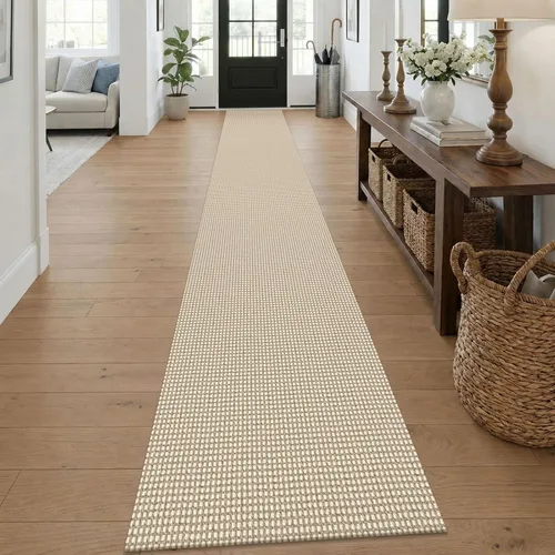 Vista 70 de KOZYFLY - Tapete para puerta de interior, lavable, pequeña, antideslizante, con respaldo de goma, felpudo de algodón para el hogar, color negro