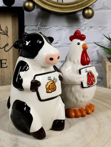 Vista 9 de Ebros Gift Holstein - Juego de cocteleras de cerámica para cocina y cocina, para organizar fiestas, aves de corral y ganado coleccionables