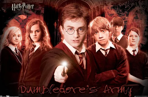 Vista 9 de Harry Potter y la orden del fénix - Póster de pared grupal, 22.4 pulgadas de largo x 14.7 pulgadas, versión enmarcada en madera de granero