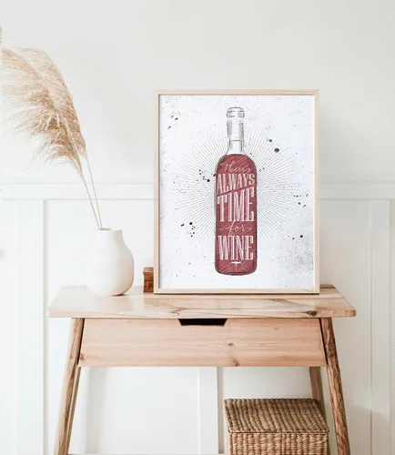 Vista 6 de DREAM BIG PRINTABLES Wine Wall Decor Art Print - Unframed - 8x10