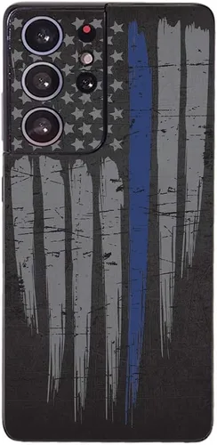 Vista 10 de MightySkins Skin compatible con Samsung Galaxy S21 Ultra - Bandera de Estados Unidos Funda protectora de vinilo duradera y única Fácil