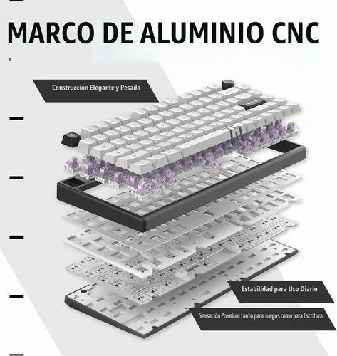 Vista 5 de ARBITER Polar 75 - Teclado magnético para juegos, disparador rápido con SOCD Super Tap, marco de aluminio CNC, interruptores de efecto Hall Gen 2