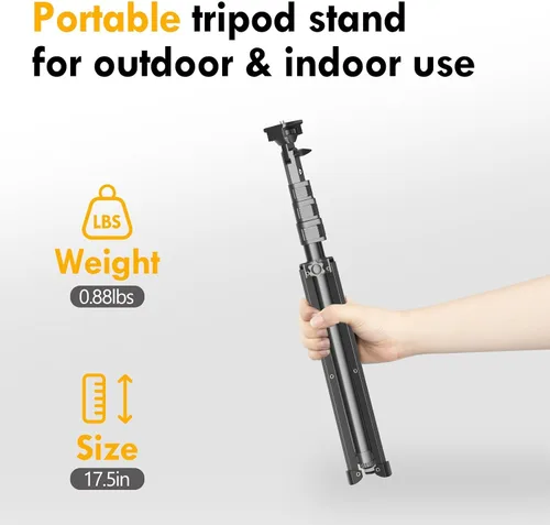 Vista 6 de Emart - Trípode para teléfono celular de 52 pulgadas con control remoto, ajustable Portable adjustable cellphone tripod with remote control,ideal