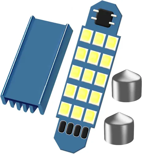 Vista 8 de 2 bombillas LED 578 extremadamente brillantes de 1.59 pulgadas, 6500 K, blanco 2835, chipsets de 400 lúmenes, para interiores, cúpula, mapa, puerta