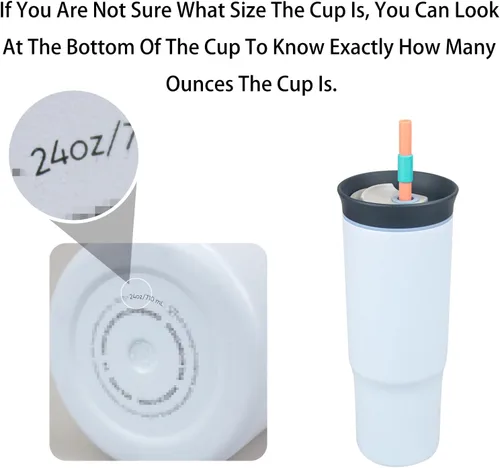 Vista 4 de Pajitas de repuesto para vaso Owala de 24 onzas, 6 colores con 1 cepillo (paquete de 6 unidades para 24 onzas)