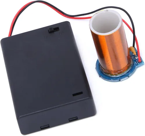 Vista 9 de ViaGasaFamido Mini bobina Tesla, bobina seca con batería de plasma de altavoz de plasma transmisión inalámbrica para experimentos Instalación