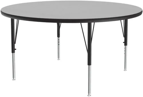Vista 66 de Correll Mesa rectangular de actividades para el aula de 24 x 48 pulgadas, altura ajustable (19 a 29 pulgadas), parte superior de granito gris, borde
